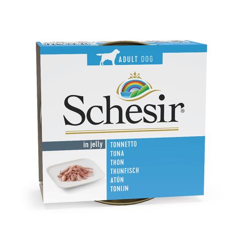 Sparpaket: 24x150g Schesir Thunfisch Hundefutter nass