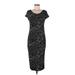 H&M Casual Dress - Midi: Black Acid Wash Print Dresses - Women's Size Medium