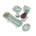 FAVOMOTO 5 Sets Bathing Necessities Holder Ornaments Decoration for Home Dollhouse Toilet and Bathtub Home Decor Sink Accessories Sink Faucets Home Furniture Dollhouse Supplies Ceramics Toy