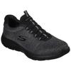 Slip-On Sneaker SKECHERS "SUMMITS", Herren, Gr. 39, schwarz, Textil, sportlich, Schuhe, Slipper, Freizeitschuh in komfortabler Schuhweite