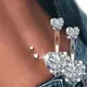 Anneaux de nombril en acier cristal piercing au nombril style cœur boucle d'oreille piercing au