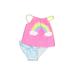 Wonder Nation Two Piece Swimsuit: Pink Stripes Sporting & Activewear - Size 0-3 Month