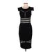 L'Atiste by Amy Casual Dress - Sheath: Black Graphic Dresses - Women's Size Medium