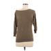 Lauren by Ralph Lauren Silk Pullover Sweater: Tan Color Block Sweaters & Sweatshirts - Women's Size Medium