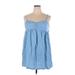 Sonoma Goods for Life Casual Dress - Mini Sweetheart Sleeveless: Blue Print Dresses - Women's Size 2X-Large