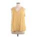Madewell Tank Top Yellow V Neck Tops - Women's Size 2X