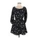 Lush Casual Dress - Mini: Black Floral Dresses - Women's Size Medium