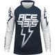 Acerbis J-Kid Blizzard Kinder Motocross Jersey, weiss-blau, Größe XL