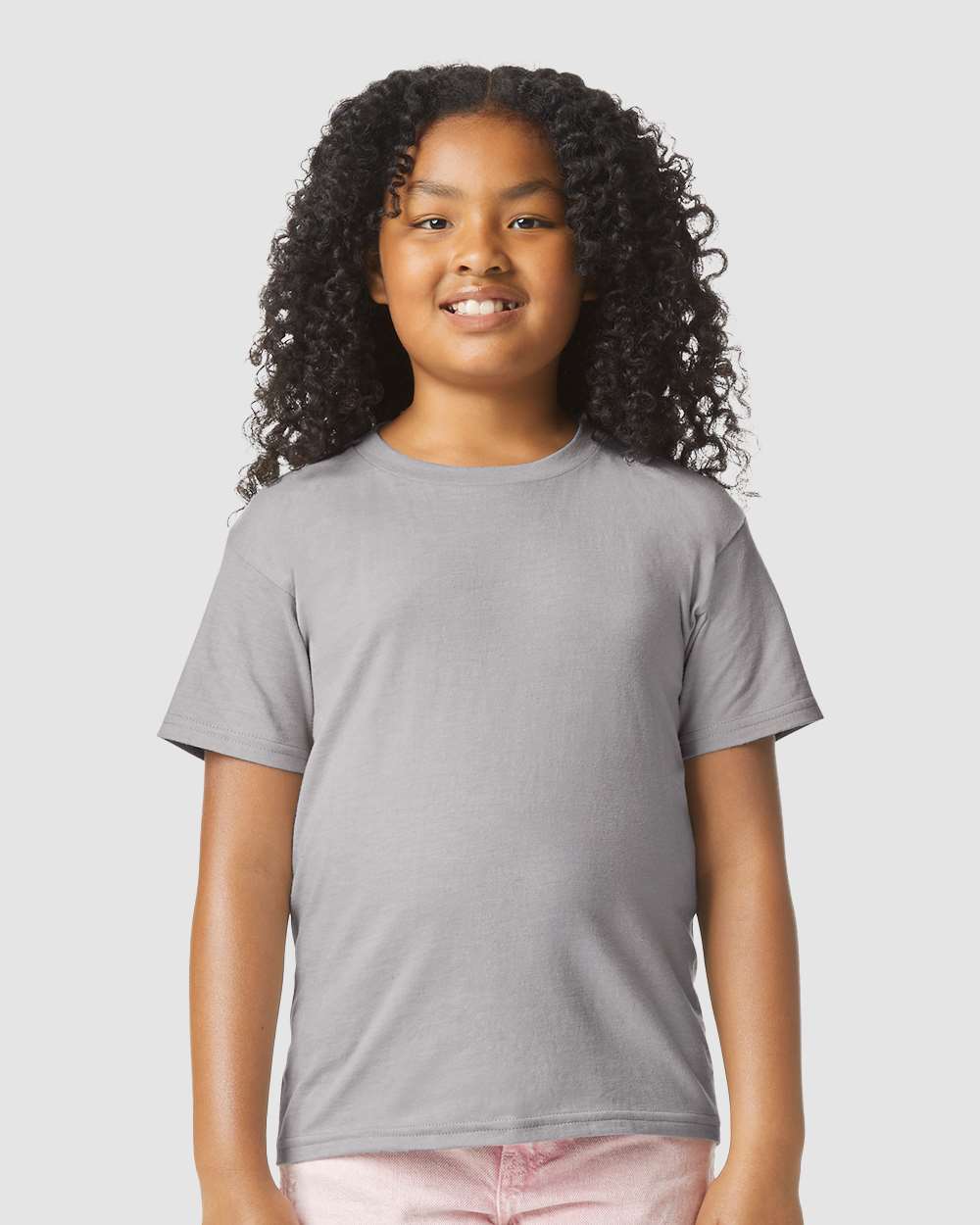 Gildan G670B Youth Softstyle CVC T-Shirt in Cement size XS | 60/40 cotton/polyester 64000BCVC, GL64000BCV, 67000B, G640BCVC