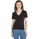 Tommy Hilfiger Damen T-Shirt Kurzarm New Slim Cody V-Ausschnitt, Schwarz (Black), XL
