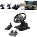 Simulate Racing Game Steering Wheel with Pedals 270 Degree Rotation Steering Wheel with Vibration Compatible for for for for