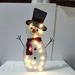 Pjtewawe Christmas Decorations 2022 Christmas Lighting Snowman Outdoor Yard 20 Lights Pre Lit Snowman Home With Battery Lighting Artificial Acrylic Snowman LED Lights Christmas Lights White red