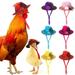 Gustave 6 Pieces Chicken Hats for Hens Small Animal Tiny Feather Top Hat Helmet with Adjustable Elastic Chin Strap for Pets Rooster Duck Cosplay Costumes Accessories