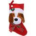 Pet Holiday Stocking Cat Or Dog With Plaid Bow (Dog 1)