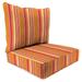 Jordan Manufacturing Sunbrella 46.5 x 24 Dolce Mango Stripe Rectangular Outdoor Deep Seat Chair Cushion Set with Welt