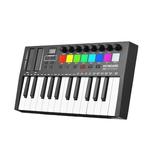 OWSOO MIDI controller Knobs Portable Pad Professional Audio Portable Type-C OLED Display USB 5V/1A Type-C Piano USB 5V/1A 25 Key MIDI Buttons Pad Keyboa Piano KeyDI Keyboa Professional MIDI Midi Beat