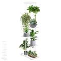 Foldable Plant Stand Indoor Foldable Multi-layer Home Living Room Flower Pot Rack Floor-standing Storage Rack Floor Dill White Metal