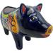 Talavera Pig Planter Animal Piggy Cute Home Decor Garden Handmade Hand Painted Mexican tery Multicolor Outdoor Indoor Folk Art 11.25 (Multi 3)