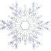 LED Lighted Pure White And Blue Snowflake Christmas Window Silhouette Decoration