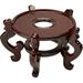 Oriental Furniture Rosewood Fishbowl Stand - Size 8.5 In. Base Diameter