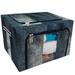 ECZJNT Blue jeans cloth texture Storage Bag Clear Window Storage Bins Boxes Large Capacity Foldable Stackable Organizer With Steel Metal Frame For Bedding Clothes Closets Bedrooms