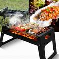 LSLJS On Clearance! Mini Portable Charcoal Grill Stainless Steel Folding Grill Rack Casual BBQ Grill with Grill Mesh Camping Grill for Fireplace Picnic Backpack Cooking Grilling Outdoor BBQ