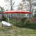 14.8ft Rectangle Patio Umbrellas Large Outdoor Umbrella with Crank Powerful UV Protective Table Umbrella Outdoor Patio for Backyard Pool Garden Deck (Orange)