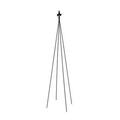 Achla Designs FT-21 Fleur-de-lis 78-Inch Wrought Iron Garden Stake Trellis Black