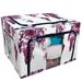 ECZJNT World Map Storage Bag Clear Window Storage Bins Boxes Large Capacity Foldable Stackable Organizer With Steel Metal Frame For Bedding Clothes Closets Bedrooms