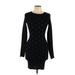 Planet Gold Casual Dress - Sweater Dress: Black Stars Dresses - New - Women's Size Medium