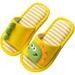 Toddler Girls Boys House Slippers Cartoon Dinosaur Pattern House Slippers for Toddler Open Toe Cotton Linen Ash Slides