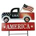 Home & Garden Americana Truck Stake Metal Flag Usa Yard Decor 31832637