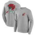 New Jersey Devils Fanatics Branded True Classics Sweatshirt mit Rundhalsausschnitt und Helmgrafik – Herren