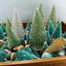 1 Bag Xmas Tree Decoration Realistic Looking Vivid Color Non-Fading Charming Artificial Mini Christmas Tree with Wooden