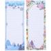 2 Pcs Note Pads Magnetic Memo Stickers Small Planner Notepads Fridge Magnet Magnet Multifunction 80g Double-adhesive Paper Work