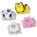 4 Books Cartoon Animal Sticky Notes Stickers Notepads for Women Memo Notebook Memo Pads Pocket Notepad Office Student