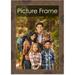 5X7 Frame Real Pine Wood | Walnut Complete Wood Picture Frame With UV Protection Foam Board Backing & Hanging Hardware For Horizontal Or Vertical Display - 5X7 Inch Frame