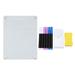 Clear Acrylic Magnetic Weekly Schedule Planning Board Reusable Wet/Dry Erase Board for Refrigerator 33x23cm with Accessories