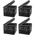 4X Fireproof File Box File Storage Box Fireproof Storage File Cabinet with Lock Portable