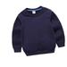 QUYUON Toddler Pullover Sweatshirts Unisex Kids Solid Cotton Thin Pullover Sweatshirt T-Shirt Toddler Baby Boys Girls Crew Neck Long Sleeve Tshirts Tops Blouse Shirts Dark Blue 6T-7T