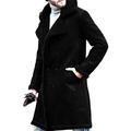 Cathalem Adult Coat Toddler Coats Tan Workout Jacket Winter Coat Lapel Long Sleeve Padded Leather Jacket Vintage Thick Coat Sheepskin 3xl (Black XL)