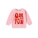 Baby Christmas Sweatshirts Long Sleeve Letter Print Loose Pullover