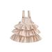 Toddler Girl Overall Dress Sleeveless Layered Ruffle Suspender Dress