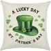 YUEHAO Home Textiles St. Patrick S Day Irish Day Themed Home Decor Pillow Case Sofa Cushion Cover Living Room Sofa Letter Pillowcase 18X18 Inch Pillowcase For Room Pillow Case C