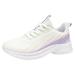 ZIZOCWA Tennis Shoes for Women Casual Mesh Breathable Lace-Up Sneakers Comfortable Soft Sole Walking Tennis Shoes with Arch Support Purple Size6.5