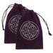 2 Pcs Soft Velvet Drawstring Pocket Exquisite Push Card Bag (purple Eight-pointed Star Bag) Tarot Container Holder Deck Box Case Jewelry Gift Bags