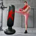 CDJLY Boxing Punching Bag Inflatable Punching Bag for Adult 160cm Boxing Punch Kicking Sandbag PVC Boxing Training Target Stress Relief Exercise Fitness Equipment (Black)