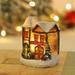 Christmas Decoration Resin House LED Light Up Village House Christmas Decorations for Home Xmas Gifts Noel Ornaments Year