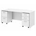 Huckins Configurable Rectangular Desk Shell Office Set Wood in White Laurel Foundry Modern Farmhouse® | 28.35" H x 70.94" W x 35.35" D | Wayfair