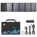 Docooler 5-fold 40W Solar Panel Folding Bag Dual USB+DC Output Solar Portable Foldable Solar Charging Device Outdoor Portable Power Supply for Outdoor Hiking Climbing Camping Picnic